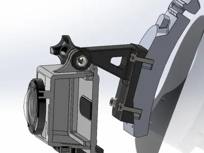 GoPro mount for PVS-21 NVG mount - BRACKET ONLY 3D print model