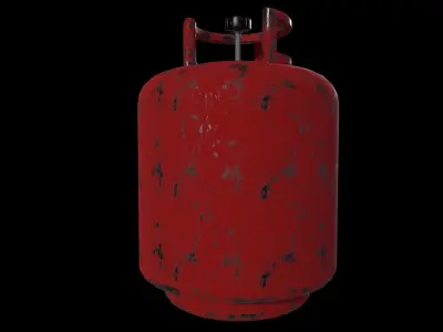 Tube Game Ready - Low Poly 3D Model - Gas Cylinder Low-poly 3D model