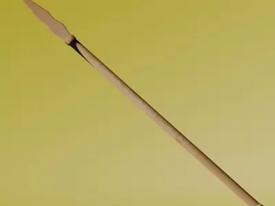 Wooden spear Free 3D model