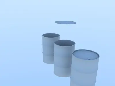 brass barrel Low-poly 3D model