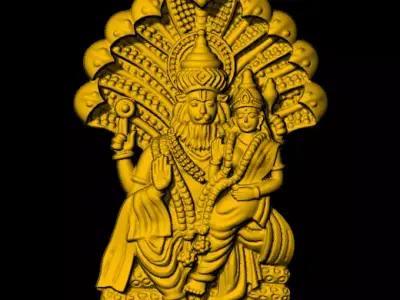 dasavatar lord ganesha in gold 3D print model