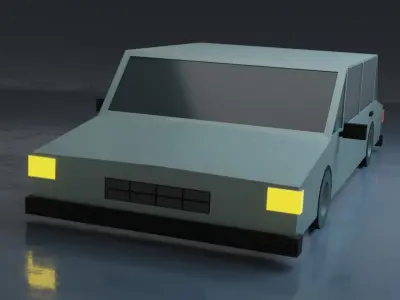 Low poly Car toy Free low-poly 3D model