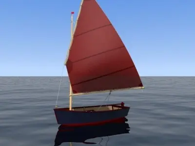 sailing dinghy 3D model