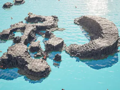 Stone Structures In Water 3D model