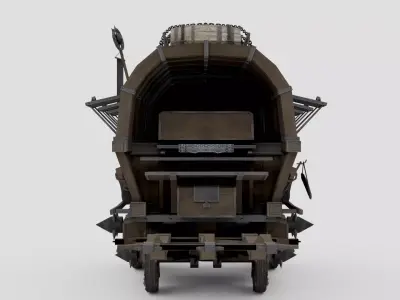 Realistic Carriage 3D Model Low-poly 3D model