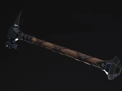 Medieval War Hammer PBR Low-poly 3D model
