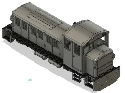 Mk48 narrow gauge diesel locomotive - H0e - 1-87 3D print model