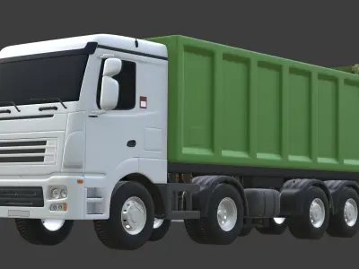 Truck - Garbage Vehicle -- Generic Design 3D model
