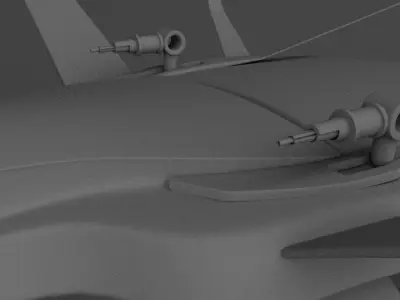 Fighter Jet 3D print model 9