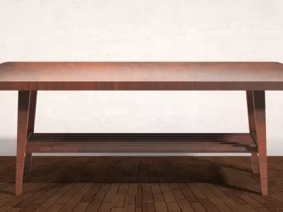 Vintage Coffee Table Low-poly 3D model
