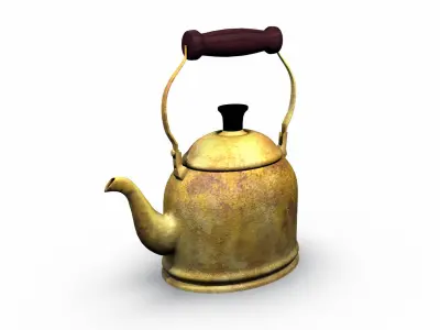 Antique Tea Pot Copper Kettle  3D model