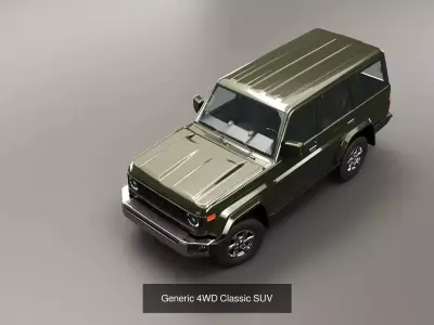 Generic 4WD Classic SUV in two resolutions 3D Model Pack