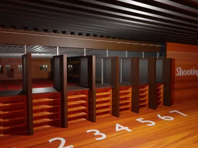 Shooting Range Low-poly 3D model get