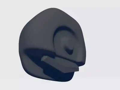 Military Head Component Low-poly 3D model