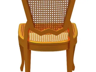 Classical Dining chair Low-poly 3D model