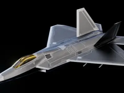 Lockheed Martin F-22 Raptor Low-poly 3D model