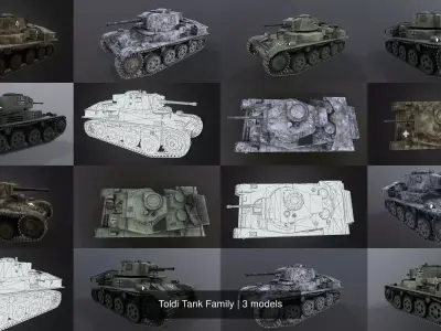 Toldi Tank Family 3D Model Pack