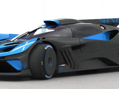 Bugatti Bolide 2021 Opening doors 3D model
