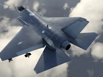 F-35 Fighter Jet Low-poly 3D model