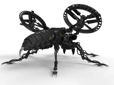 Robot wasp 3D model purchase