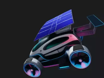 Electric Car 3D Model 3D model