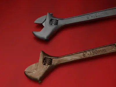 Wrench tool Low-poly 3D model