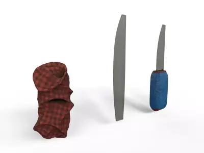 Post-apocalyptic glass knife 3D model