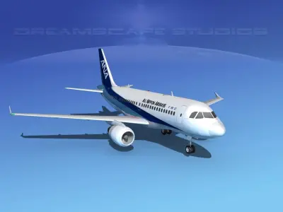 Airbus A319 All Nippon Airlines 3D model