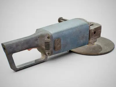 Angle Grinder - AEG WSA 1780S Dirty Low-poly 3D model