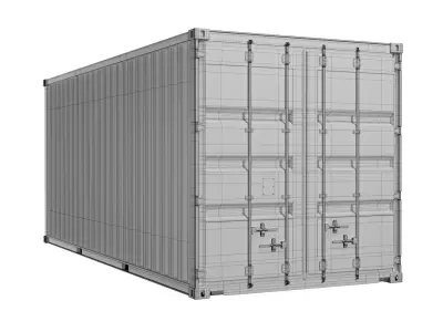 Shipping Container 20ft 3D model buy