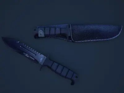 knife Low-poly 3D model 23