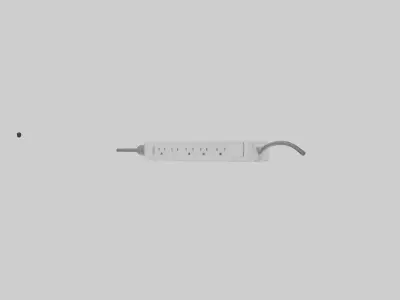 Power strip model Low-poly 3D model