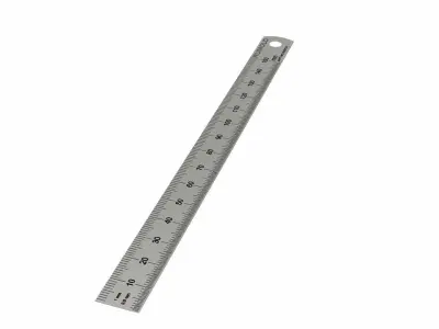 Steel Ruler Low-poly 3D model purchase