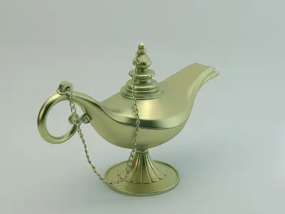 Aladdin Lamp Low-poly 3D model