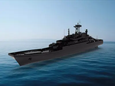 Ropucha-class landing ship 3D model