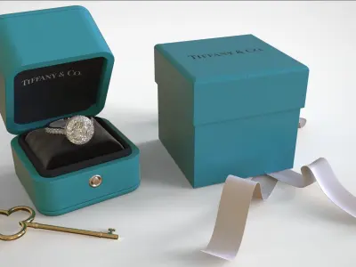 Tiffany jewellery box  3D model