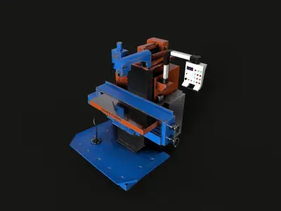 Industrial Machine 3D model 02 Low-poly 3D model