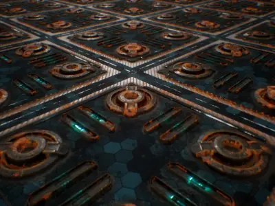 PBR Seamless Sci-Fi Texture 29 Low-poly 3D model