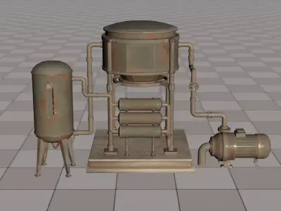 Post-apocalyptic Water purifier 3D model