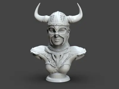 Viking Woman Bust 3D print model