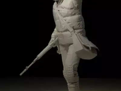 SOLDIER WICH GUNS 3D print model