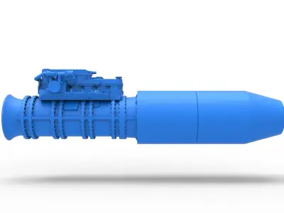 Jet engine 8 Scale 1 to 25 3D print model