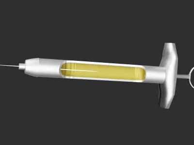 Dental tool Anesthesia Syringe Free low-poly 3D model