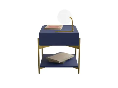 Solid Wood Nightstand Free 3D model