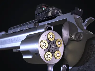 Taurus Raging Bull 454 Casull Low-poly 3D model