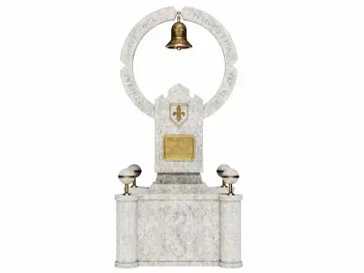 Monument marble bell 3D model