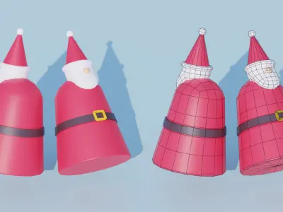 Stylized Cartoon Christmas Collection 3D model