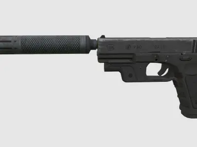 Glock 17 Low-poly 3D model buy