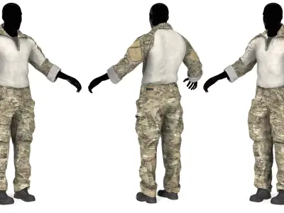 CRYE PRECISION COMBAT UNIFORM Low-poly 3D model