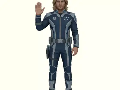 Pleiadian Envoy- Sci-Fi Contact Figure 3D print model